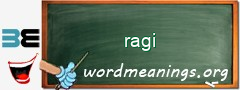 WordMeaning blackboard for ragi